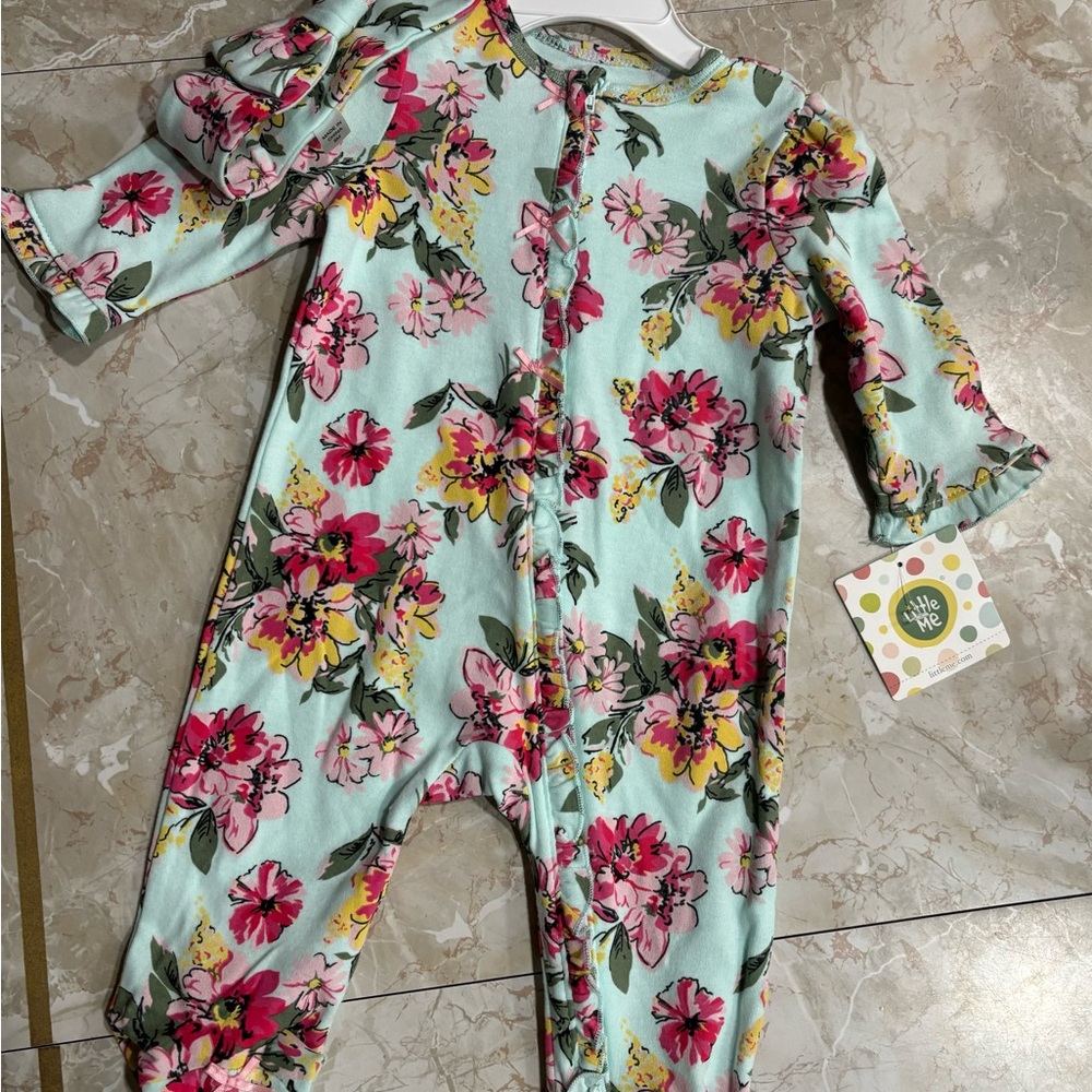 Little Me - Floral Baby Onesie